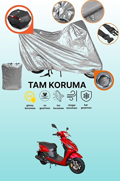 dokaca Gray Lock and Tail Bag Compatible Motolux Rüzgar 50 Compatible Motorcy...