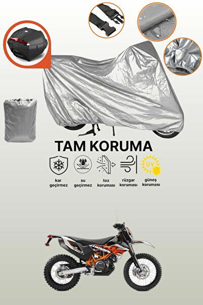 dokaca حقيبة خلفية رمادية متوافقة مع KTM 690 Enduro R، غطاء واقي للدراجة النارية