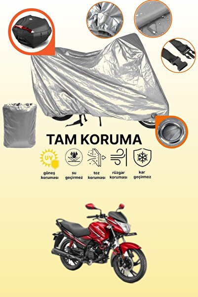 dokaca غطاء دراجة نارية متوافق مع هيرو إيجنيتور 125 مع قفل رمادي وحقيبة خلفية...