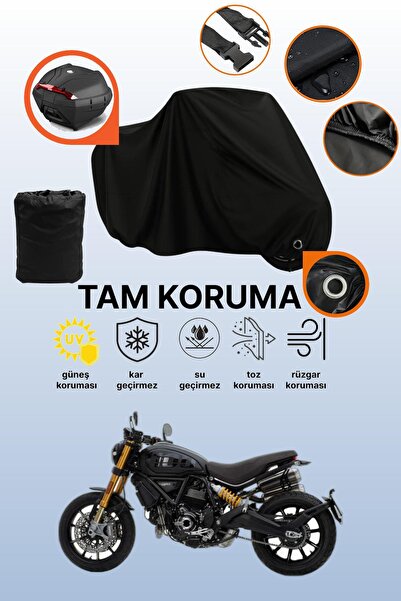 dokaca Black Lock and Tail Bag Compatible Ducati Scrambler 1100 Sport Pro Com...