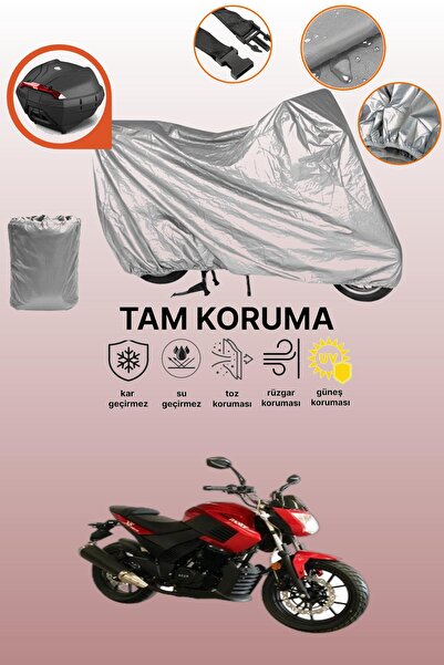 dokaca Gray Rear Bag Compatible with Asia Major 250 Compatible Motorcycle Cov...