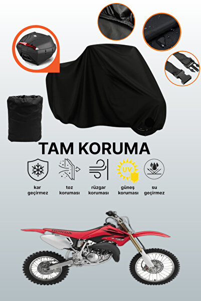 dokaca حقيبة خلفية سوداء متوافقة مع هوندا سي آر 85، غطاء دراجة نارية متوافق، غطاء واقي