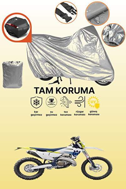 dokaca Gray Rear Bag Compatible Husqvarna Te 250I Compatible Engine Tarpaulin...