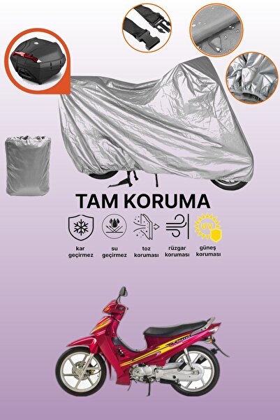 dokaca Gray Rear Bag Compatible Kanuni Elite 110 Compatible Motorcycle Cover,...