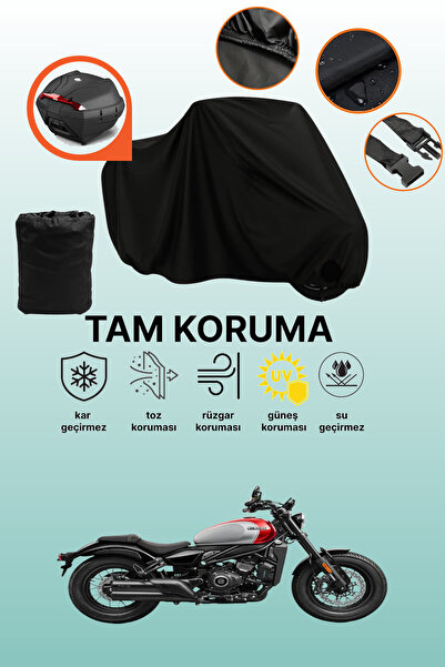 dokaca حقيبة خلفية سوداء متوافقة مع CFmoto 450CL-C، غطاء دراجة نارية متوافق، ...