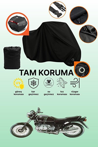dokaca Black Lock and Tail Bag Compatible Bmw R 100 R Compatible Motorcycle T...