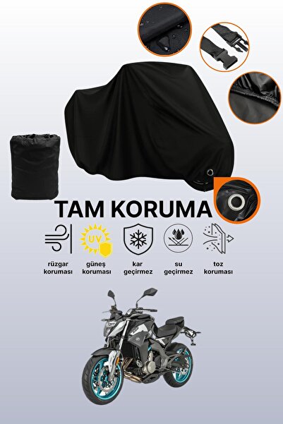 dokaca غطاء دراجة نارية متوافق مع CFmoto 650MT، غطاء واقي أسود اللون