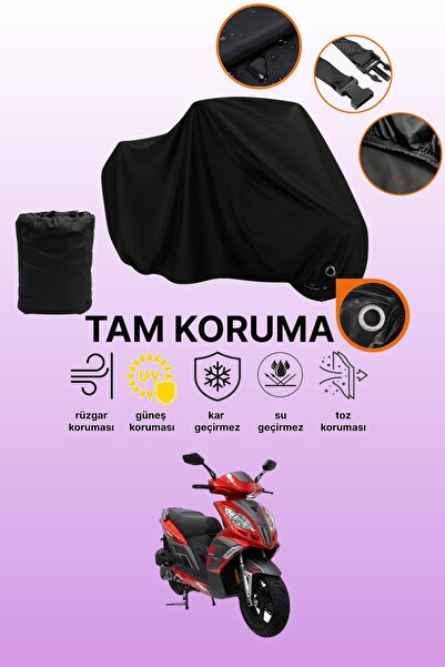 dokaca Black Lock Compatible Mondial 125 Mash Compatible Motorcycle Tarpaulin...