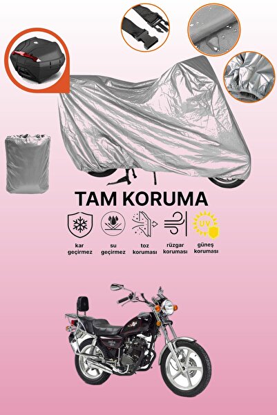 dokaca Gray Rear Bag Compatible with Kanuni Seyhan 150 Compatible Motorcycle ...