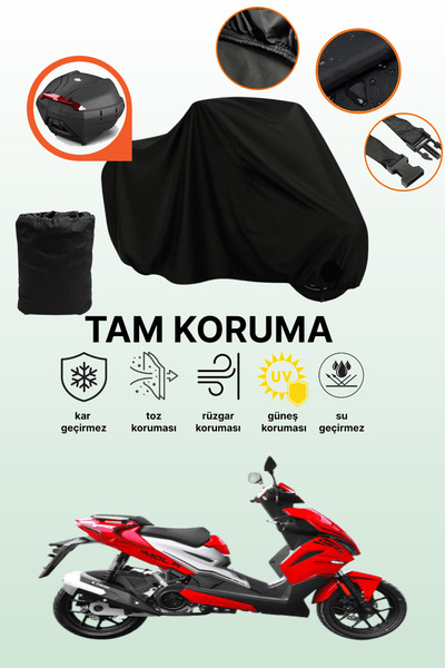 dokaca حقيبة خلفية سوداء متوافقة مع يوكي إيمولا 125، غطاء دراجة نارية متوافق،...