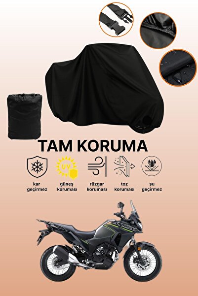 dokaca Black Kawasaki Versys X300 Compatible Motorcycle Cover, Protective Cov...