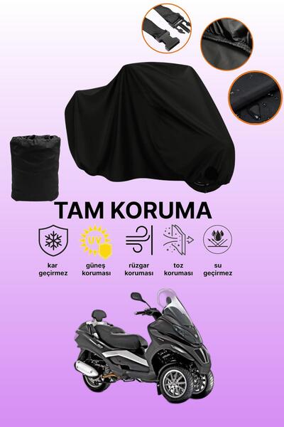 dokaca Black Rear Bag and Lock Incompatible Piaggio Mp3 250 Compatible Motorc...