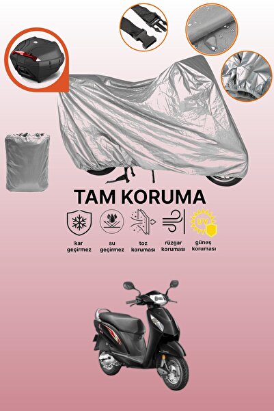 dokaca حقيبة خلفية رمادية متوافقة مع هوندا أكتيفا 110، غطاء واقي للدراجة النارية