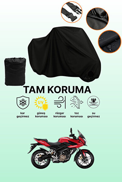 dokaca Black Bajaj Pulsar as 200 Compatible Motorcycle Cover, Protective Cove...