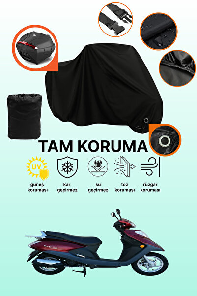 dokaca Black Lock and Tail Bag Compatible Motolux Ceo 110 Compatible Motorcyc...