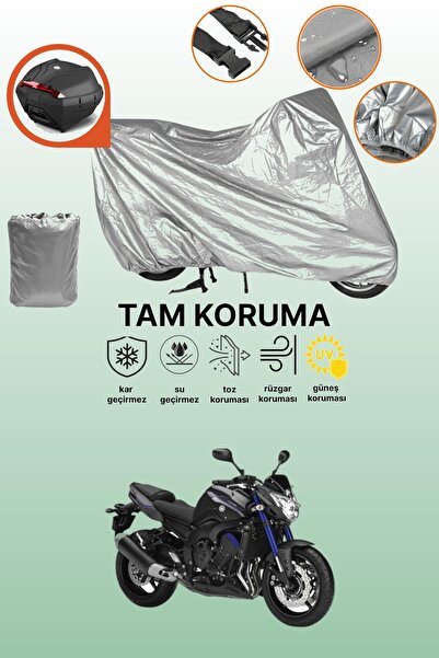 dokaca حقيبة خلفية رمادية متوافقة مع ياماها FZ8 ABS، غطاء واقي للدراجة النارية