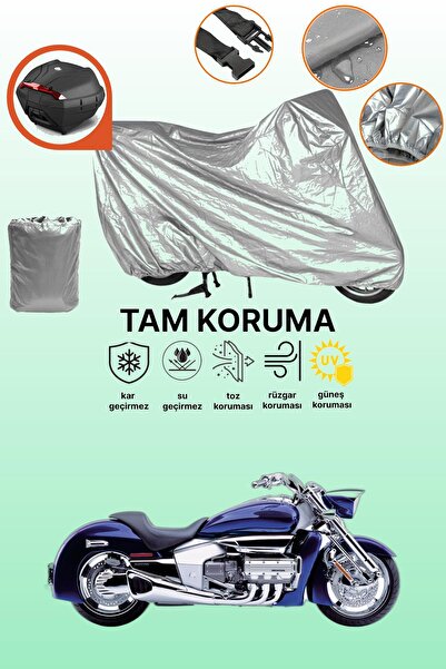 dokaca حقيبة خلفية رمادية متوافقة مع غطاء المحرك المتوافق مع هوندا فالكيري رو...