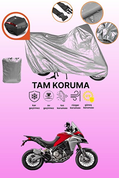 dokaca حقيبة خلفية رمادية متوافقة مع دراجة دوكاتي مولتيسترادا 1200 إندورو، غط...