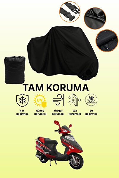 dokaca Black Mondial 100 Urt Compatible Motorbike Tarpaulin, Protective Cover...