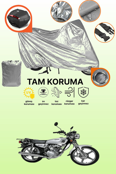 dokaca Gray Rear Bag and Lock Compatible Kanuni Bs 125 Compatible Motorcycle ...