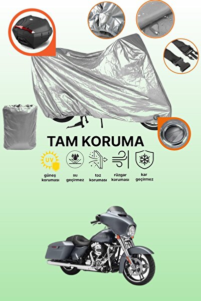 dokaca حقيبة خلفية وقفل رمادي اللون متوافقة مع دراجة نارية هارلي ديفيدسون FLH...