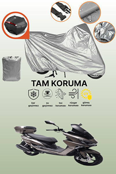 dokaca Gray Rear Bag Compatible Rks Newlight Compatible Motorcycle Cover, Pro...