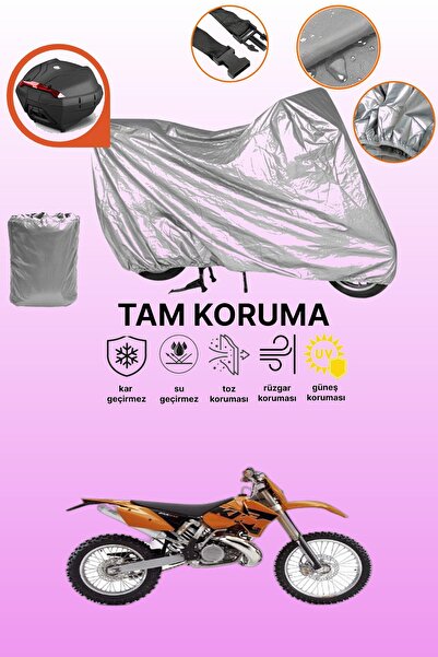 dokaca حقيبة خلفية رمادية متوافقة مع KTM 200 EXC، غطاء واقي للدراجة النارية