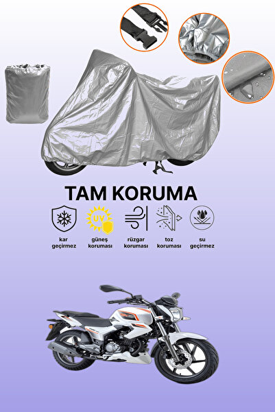 dokaca Gray Rks Titanic 200 Compatible Motorcycle Tarpaulin, Protective Cover...
