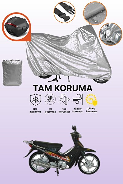 dokaca Gray Tail Bag Compatible Mondial 100 Ukh Compatible Motorcycle Tarpaul...