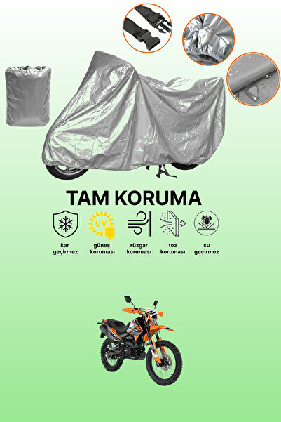 dokaca Gray Rks Nr200 Compatible Motorcycle Tarpaulin, Protective Cover, Moto...