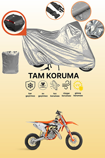 dokaca حقيبة خلفية رمادية متوافقة مع KTM 50 SX، غطاء واقي للدراجة النارية