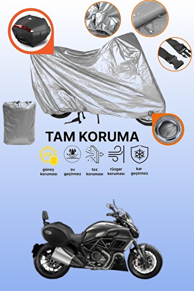 dokaca غطاء دراجة نارية متوافق مع دوكاتي ديافيل سترادا، غطاء حماية متوافق مع غطاء الدراجة النارية، باللون الرمادي