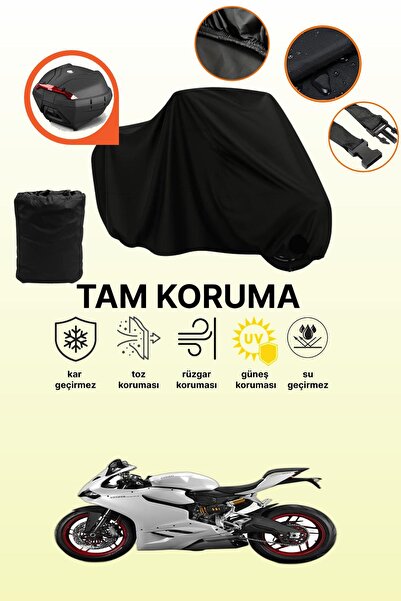 dokaca حقيبة خلفية سوداء متوافقة مع دراجة دوكاتي بانيجالي 899، غطاء واقي للدر...