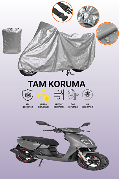 dokaca Gray Mondial 50 Tab Compatible Motorcycle Tarpaulin, Protective Cover,...