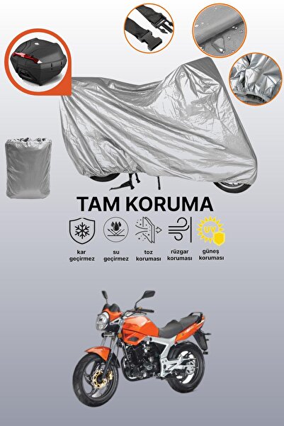 dokaca Gray Rear Bag Compatible Kanuni Gt 170 Compatible Motorcycle Cover, Pr...