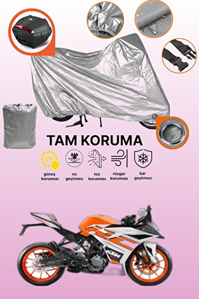 dokaca حقيبة خلفية وقفل باللون الرمادي متوافقة مع KTM 125 RC، غطاء حماية للدر...