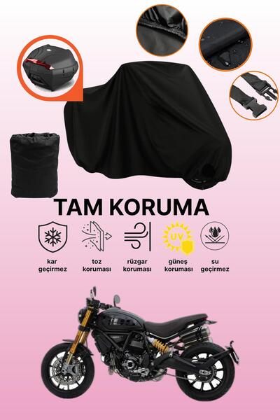 dokaca Black Rear Bag Compatible Ducati Scrambler 1100 Sport Pro Compatible M...