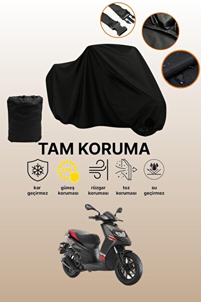 dokaca حقيبة خلفية سوداء وقفل غير متوافقة مع Aprilia SR 125 متوافقة مع قماش ا...