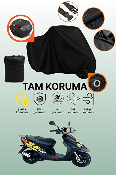dokaca Black Rear Bag and Lock Compatible Honda Sxr 50 Compatible Motorcycle ...
