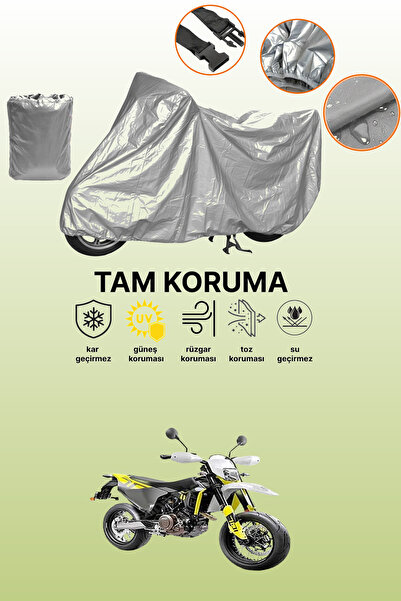 dokaca Gray Husqvarna Supermoto 701 Compatible Motorcycle Cover, Protective C...