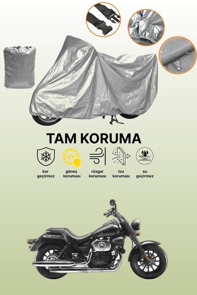 dokaca Gray Rks Cruiser 250 Compatible Motorcycle Tarpaulin, Protective Cover...