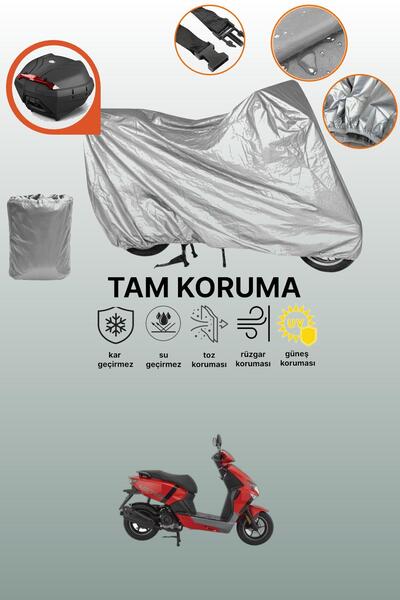 dokaca Gray Rear Bag Compatible Mondial Air Time Compatible Motorcycle Cover,...
