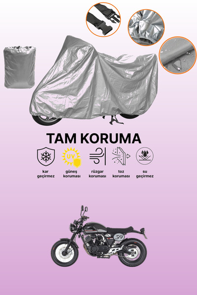 dokaca Gray Mondial 250I Buccaneer Compatible Motorcycle Tarpaulin, Protectiv...