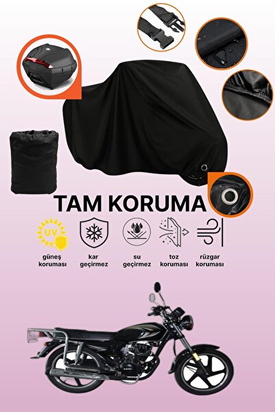 dokaca Black Lock and Tail Bag Compatible King Motor Kr-125-7D Compatible Mot...