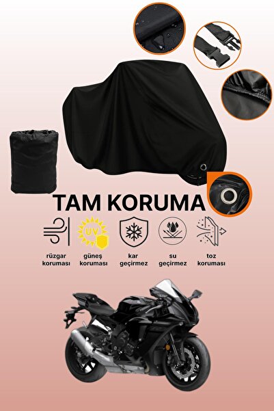 dokaca غطاء دراجة نارية متوافق مع Yamaha YZF R1 من Black Lock، غطاء واقي