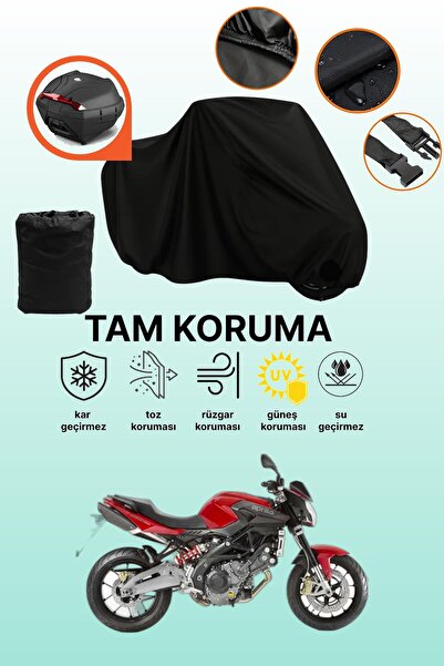 dokaca Black Rear Bag Compatible Aprilia Shiver 900 Compatible Motorcycle Tar...
