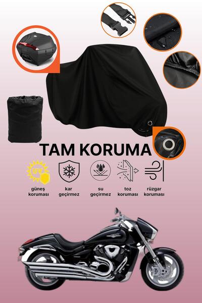 dokaca غطاء دراجة نارية متوافق مع سوزوكي VZR 1800 Intruder، غطاء واقي أسود مت...