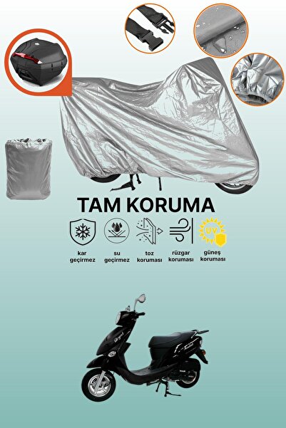 dokaca Gray Rear Bag Compatible Mondial 100 Loyal Compatible Motorcycle Cover...
