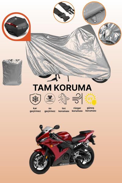 dokaca حقيبة خلفية رمادية متوافقة مع ياماها YZF R6s، غطاء واقي للدراجة النارية