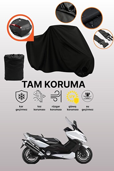 dokaca حقيبة خلفية سوداء متوافقة مع ياماها Tmax 500، غطاء دراجة نارية متوافق،...